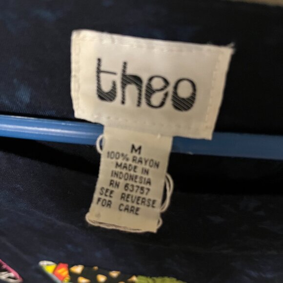 Theo Womens Vintage Art To Wear Lagenlook Patchwor  Tunic Blouse Top Sz M - Picture 3 of 5